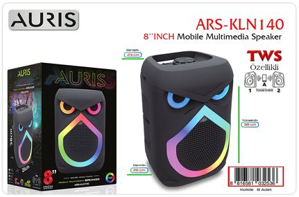 Auris KLN140 Speaker 8 inç Bluetooth Hoparlör